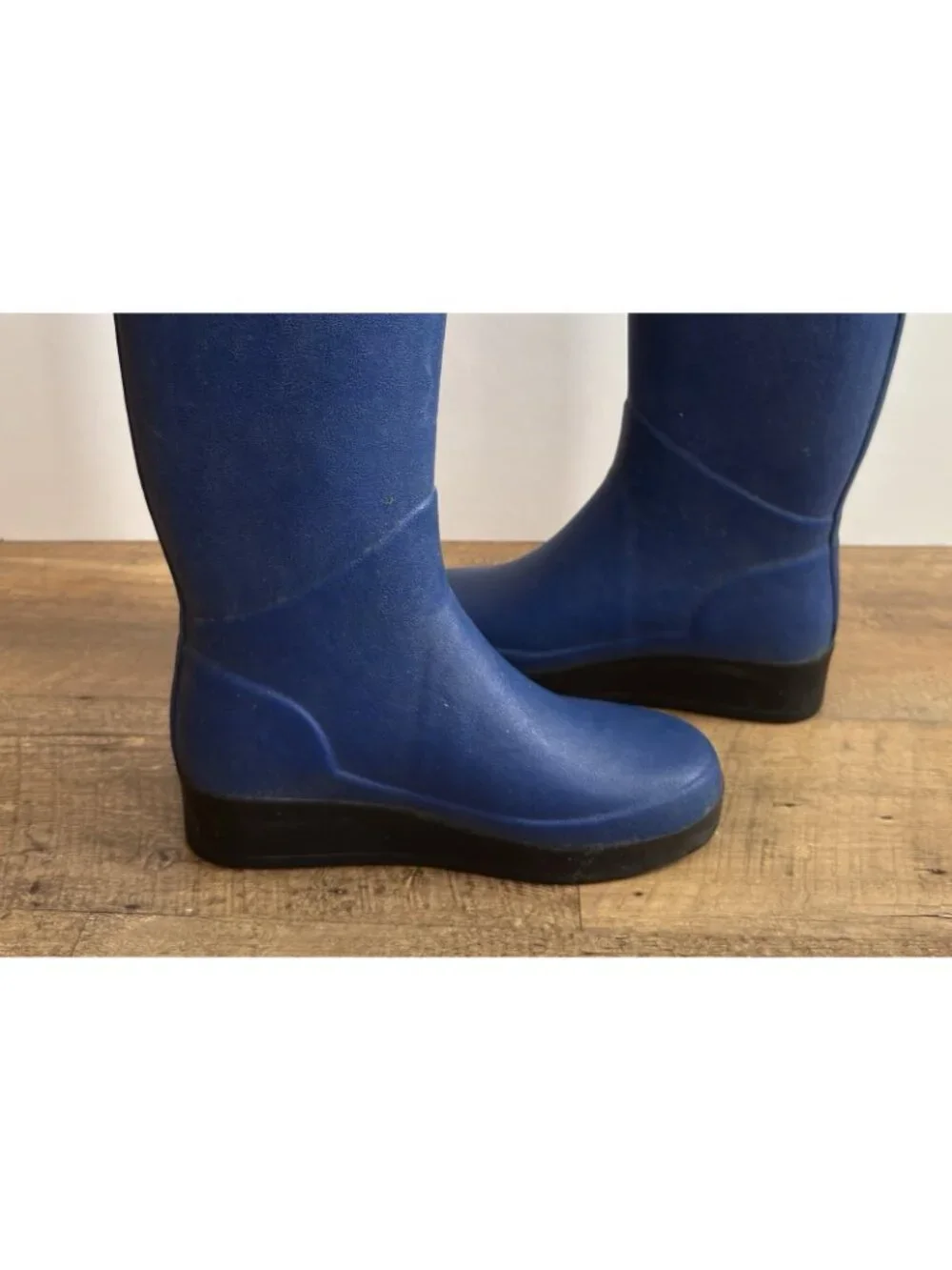 Le Chameau Paris Women's Blue Jersey Lined Rain Boots EU 36 / US 5.5 -6